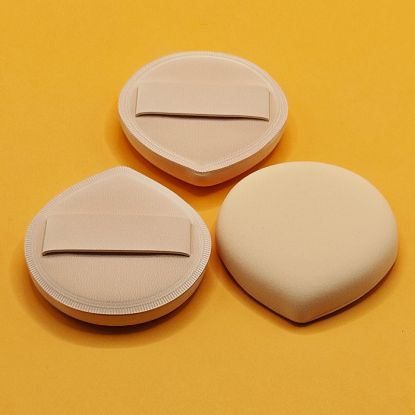 图片 Circular flocking powder puff, dry and wet