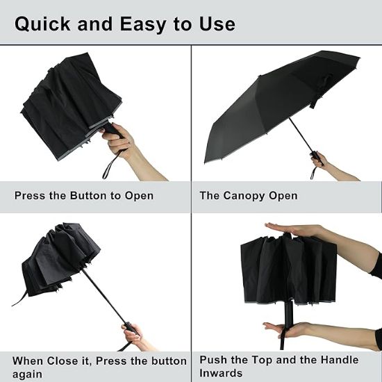 图片 ZAODINI Umberlla for Rain and Sun Protection-UV Block Windproof Compact Medium Umbrella for Car, Backpack