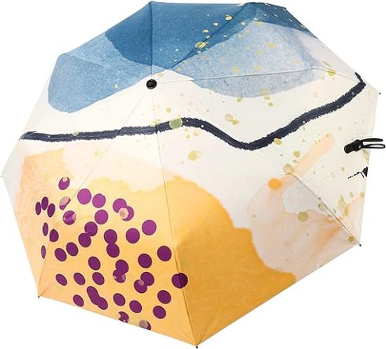 图片 Kids Umbrella for Boys & Girls,Windproof Travel Umbrella Compact Folding Collapsible Small Light, Strong, Mini, Portable Umbrella