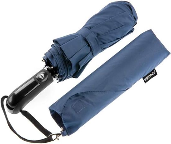 图片 Ergonauts Windproof Vented Double Canopy Travel Umbrella with Teflon Coating - Portable Compact Foldable Lightweight Design and High Wind Resistance