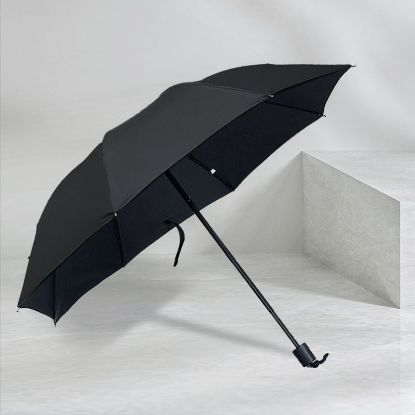 图片 Compact Reverse Folding Umbrella Auto Windproof Travel Umbrella