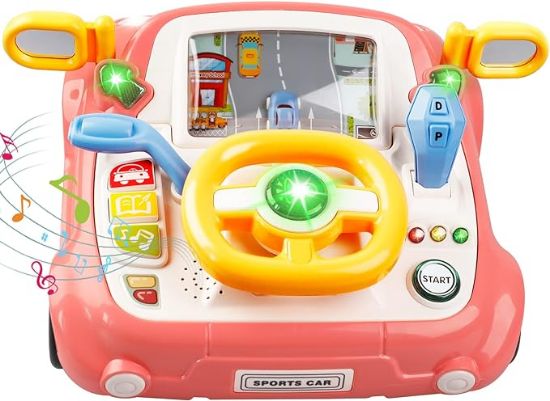 图片 Children racing adventure table puzzle obstacle avoidance simulation car driving steering wheel